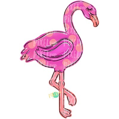 Flamingo PNG | Pink Flamingo Design | Flamingo Sublimation | Hand Painted Bird | Watercolor Bird Digital Download | Printable Art | Clip Art