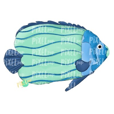 Mint Tropical Fish PNG | Aquarium Fish | Fish Art | Fish Sublimation | Fish Design | Tropical Fish Clip Art | Fish Doodle | Digital Fish Art