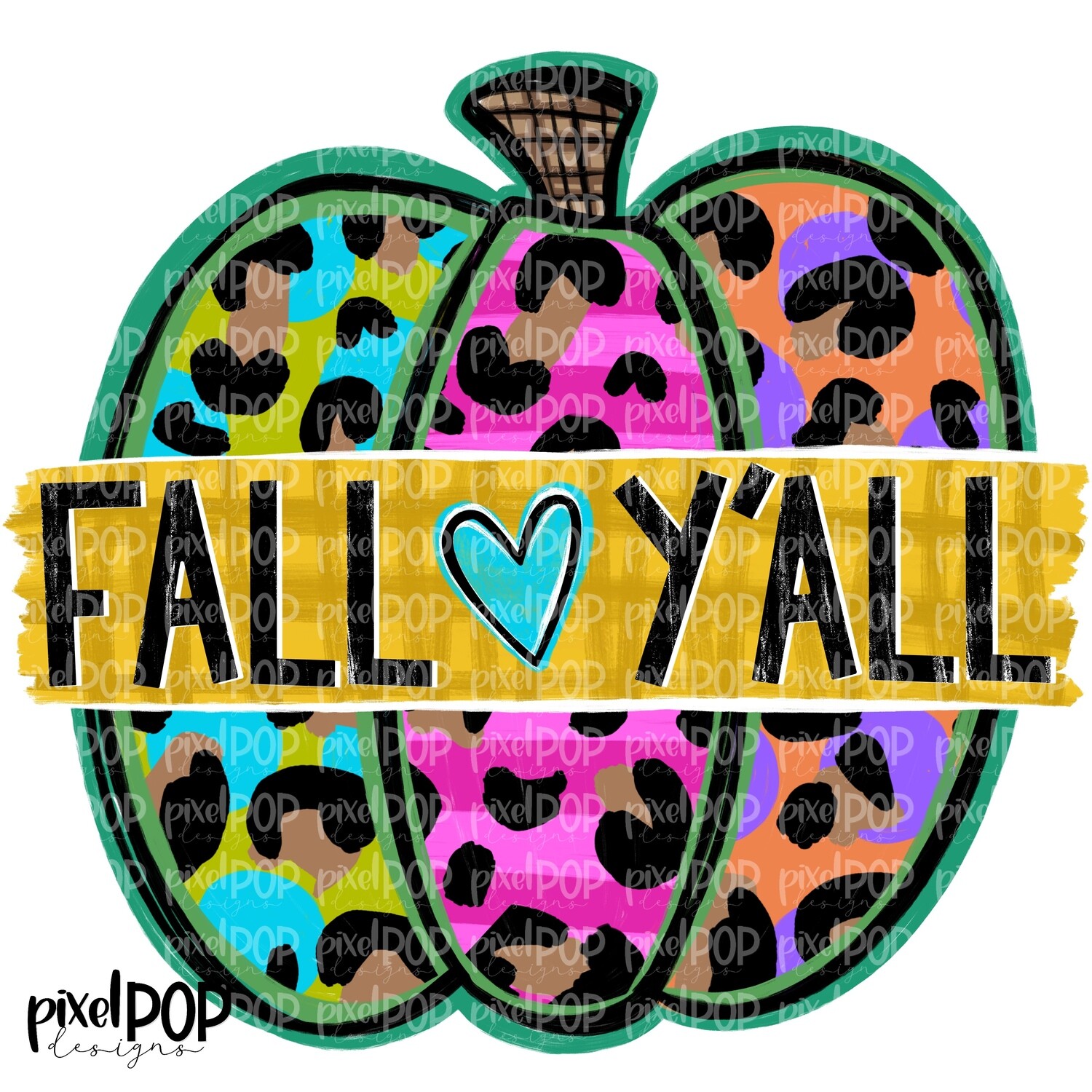 Fall Y&#39;all Leopard Print Jewel Toned Pumpkin PNG | Halloween Digital | Halloween Pumpkin Sublimation PNG | Pumpkin Digital Art | Pumpkin