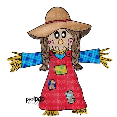 Plaid Scarecrow Girl PNG | Fall Art | Scarecrow Art | Sublimation Design | Sublimation PNG | Digital Download | Printable Artwork | Art