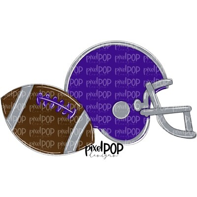 Football and Helmet Purple and Grey PNG | Football | Football Design | Football Art | Football Blank | Sports Art