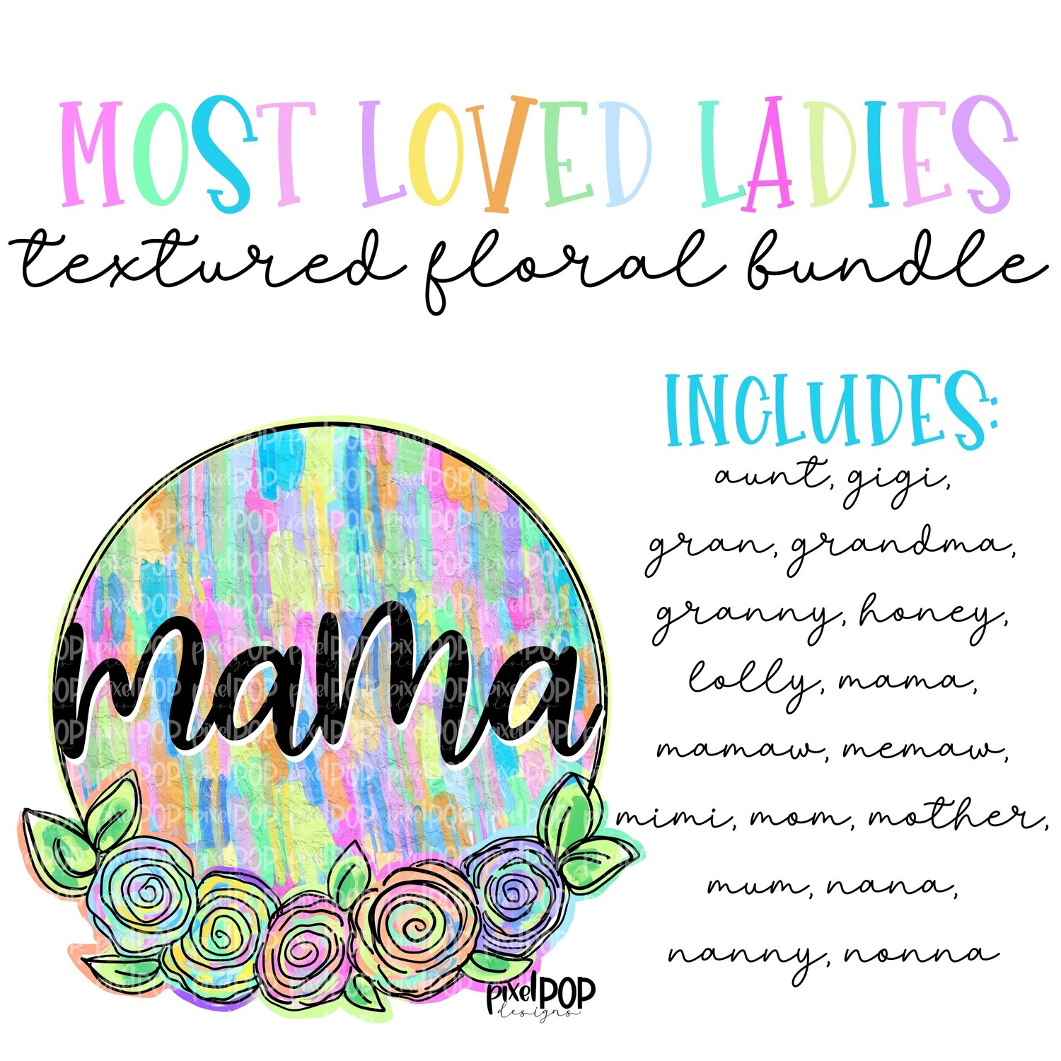 Most Loved Ladies Textred Floral Bundle - 18 Designs