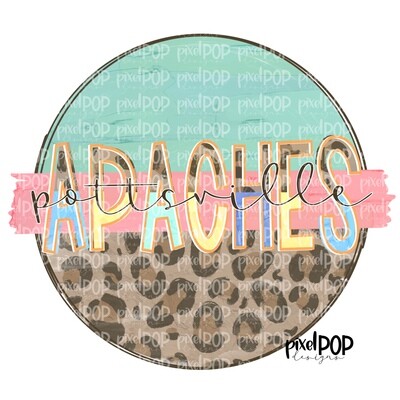 CUSTOM: Leopard Print Circle with Banner Image Request