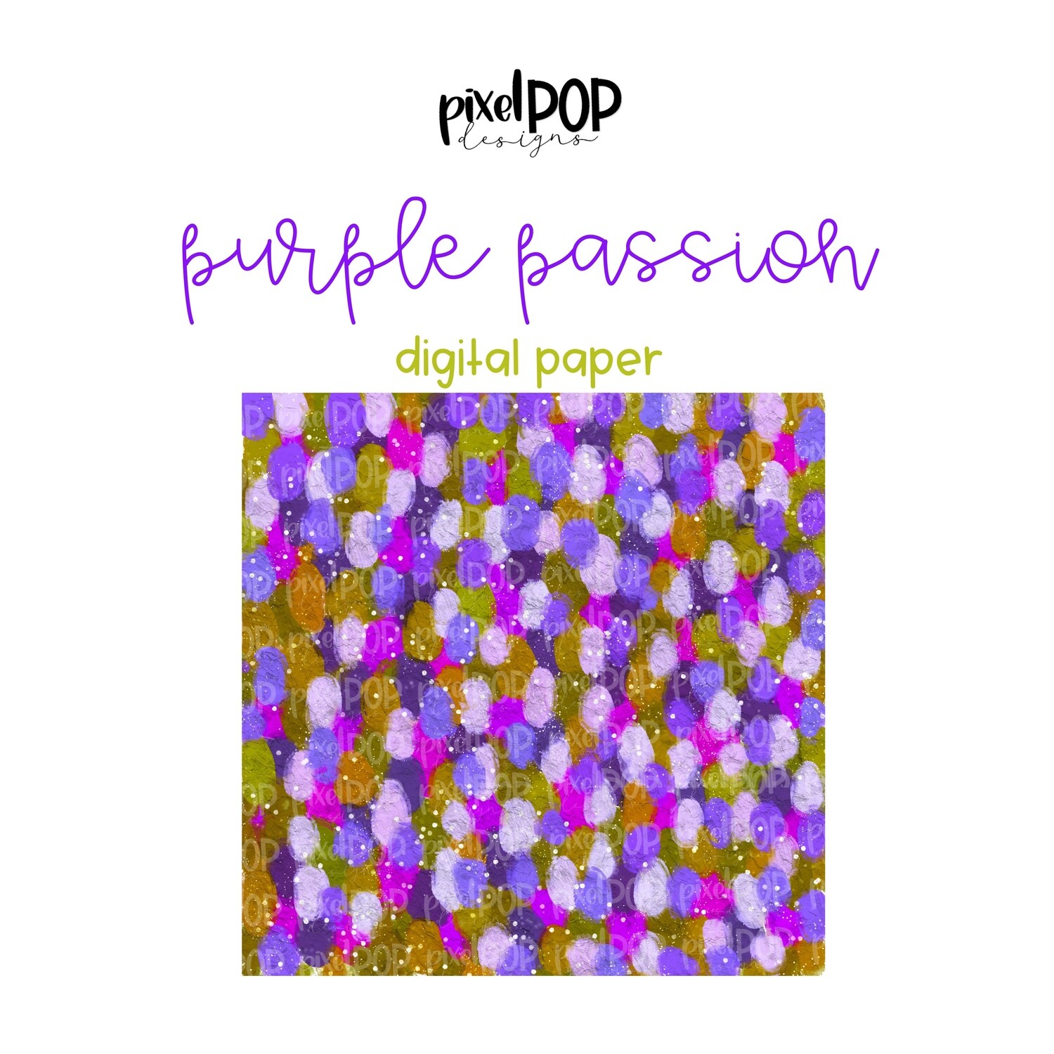 Purple Passion Digital Paper PNG | Digital Paper | Hand Painted | Sublimation PNG | Digital Download | Digital Scrapbooking Paper