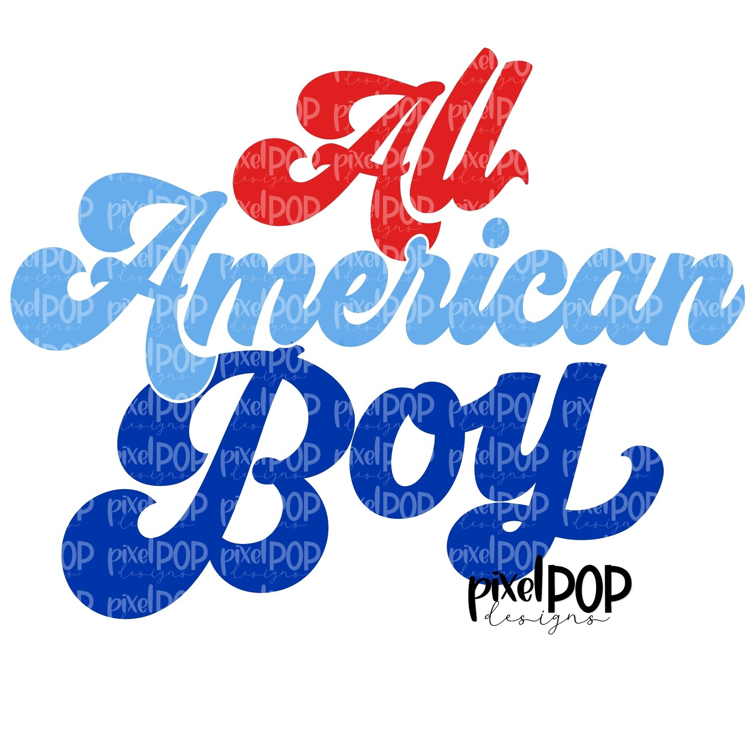 All American Boy PNG | July 4 | Hand Painted Sublimation Design | Independence Day Digital Art | Printable Art | Clip Art