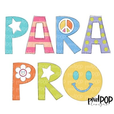 Peace Love School Para Pro PNG Design | School Design | Sublimation | Digital Art | Hand Painted | Digital Download | Printable