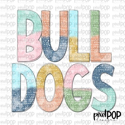 Batik Style Bulldogs PNG | Team Sublimation Design | Team Spirit Design | Bulldogs Clip Art | Digital Download | Printable Artwork