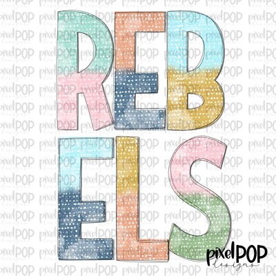 Batik Style Rebels PNG | Team Sublimation Design | Team Spirit Design | Rebels Clip Art | Digital Download | Printable Artwork