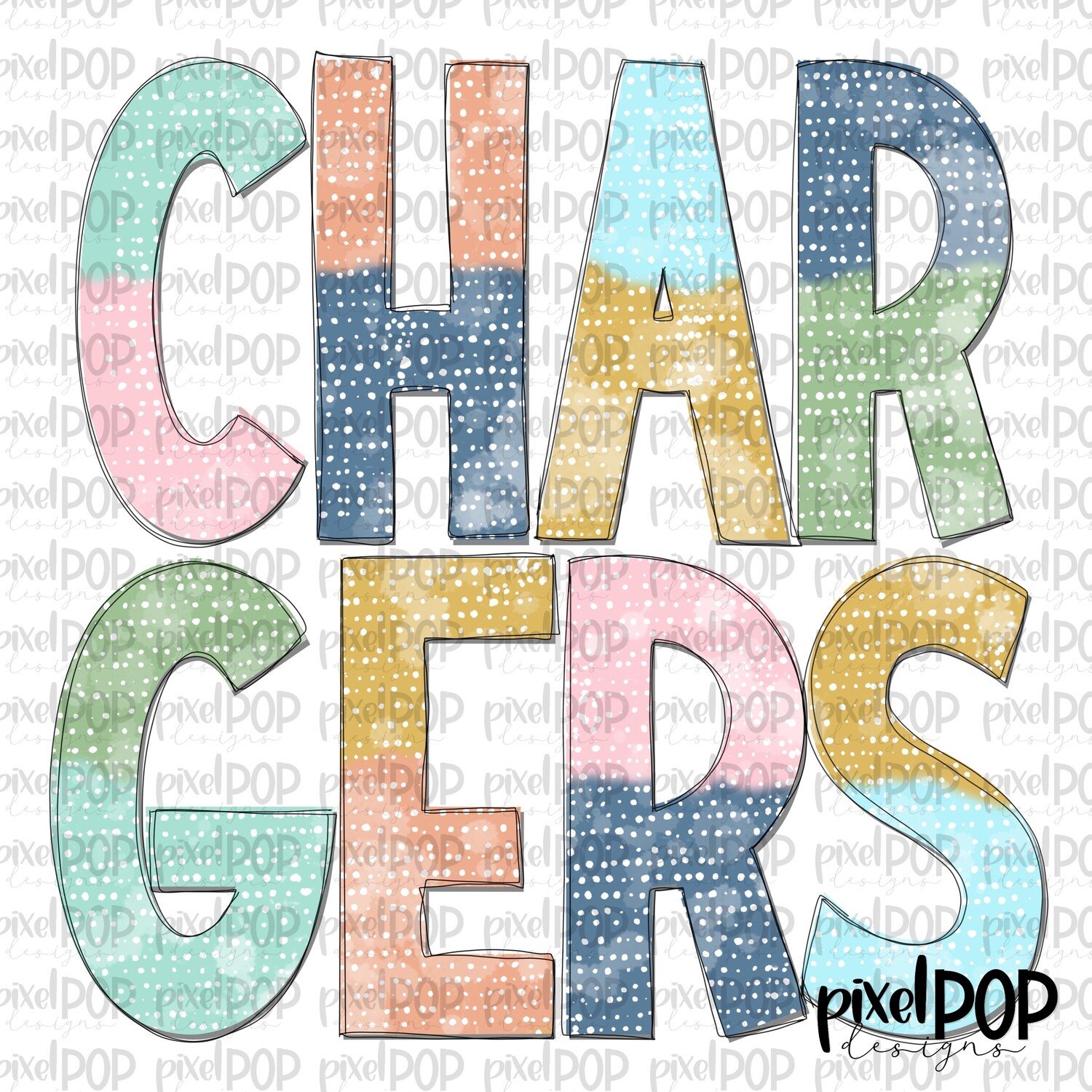 Batik Style Chargers PNG | Team Sublimation Design | Team Spirit Design | Chargers Clip Art | Digital Download | Printable Artwork