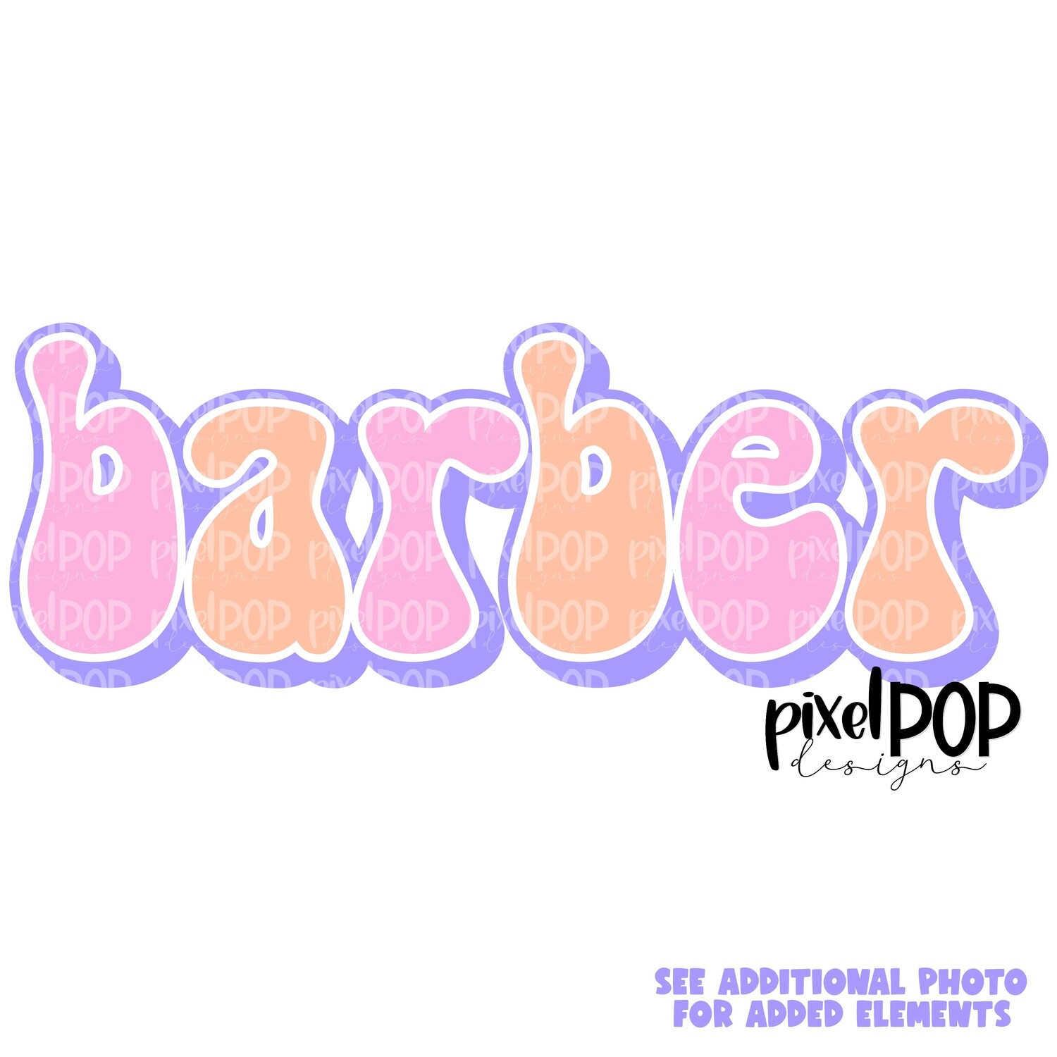 Retro Occupations Barber PNG Image Sublimation Art | Hand Drawn Art | Digital Design Download | Clipart