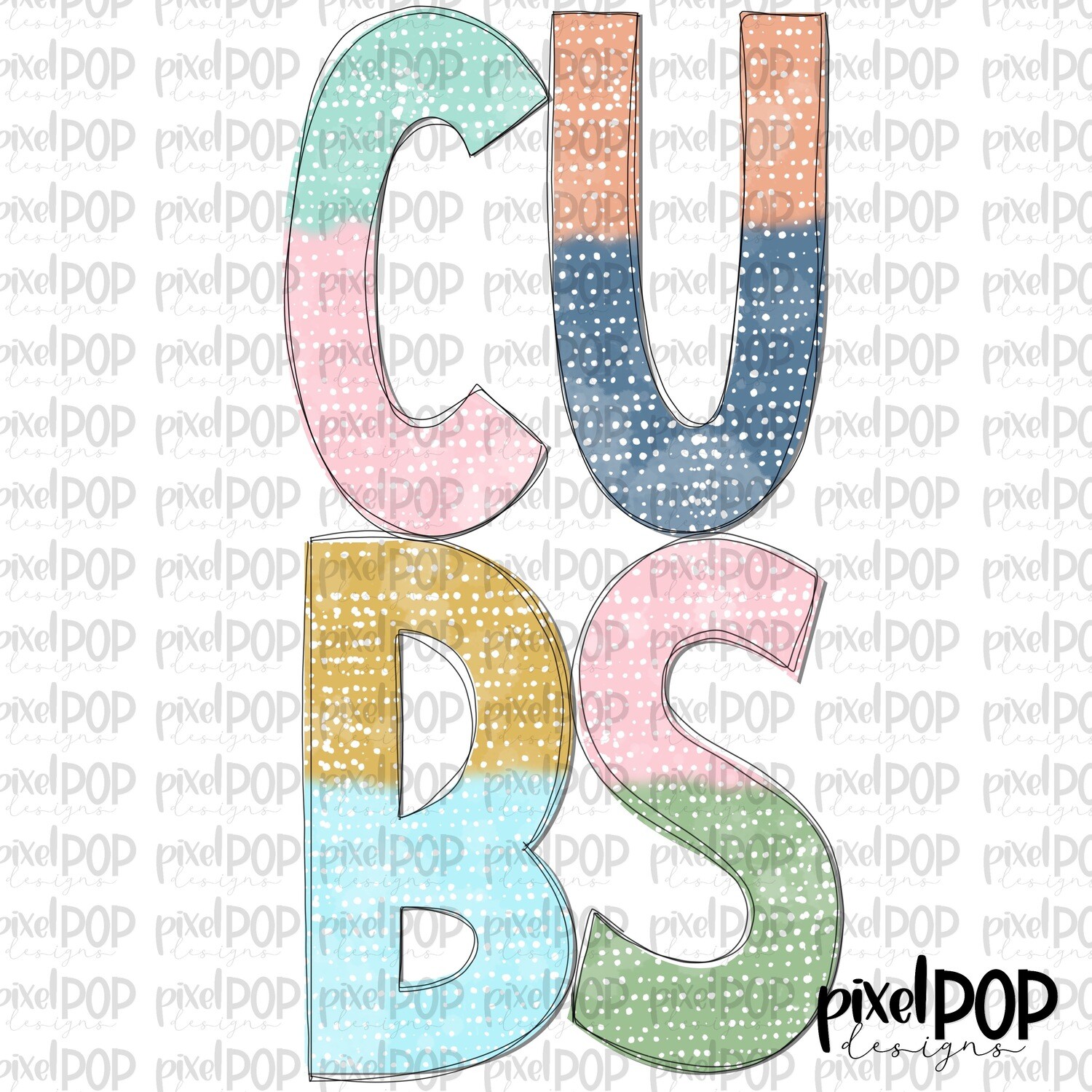 Batik Style Cubs PNG | Team Sublimation Design | Team Spirit Design | Cubs Clip Art | Digital Download | Printable Artwork