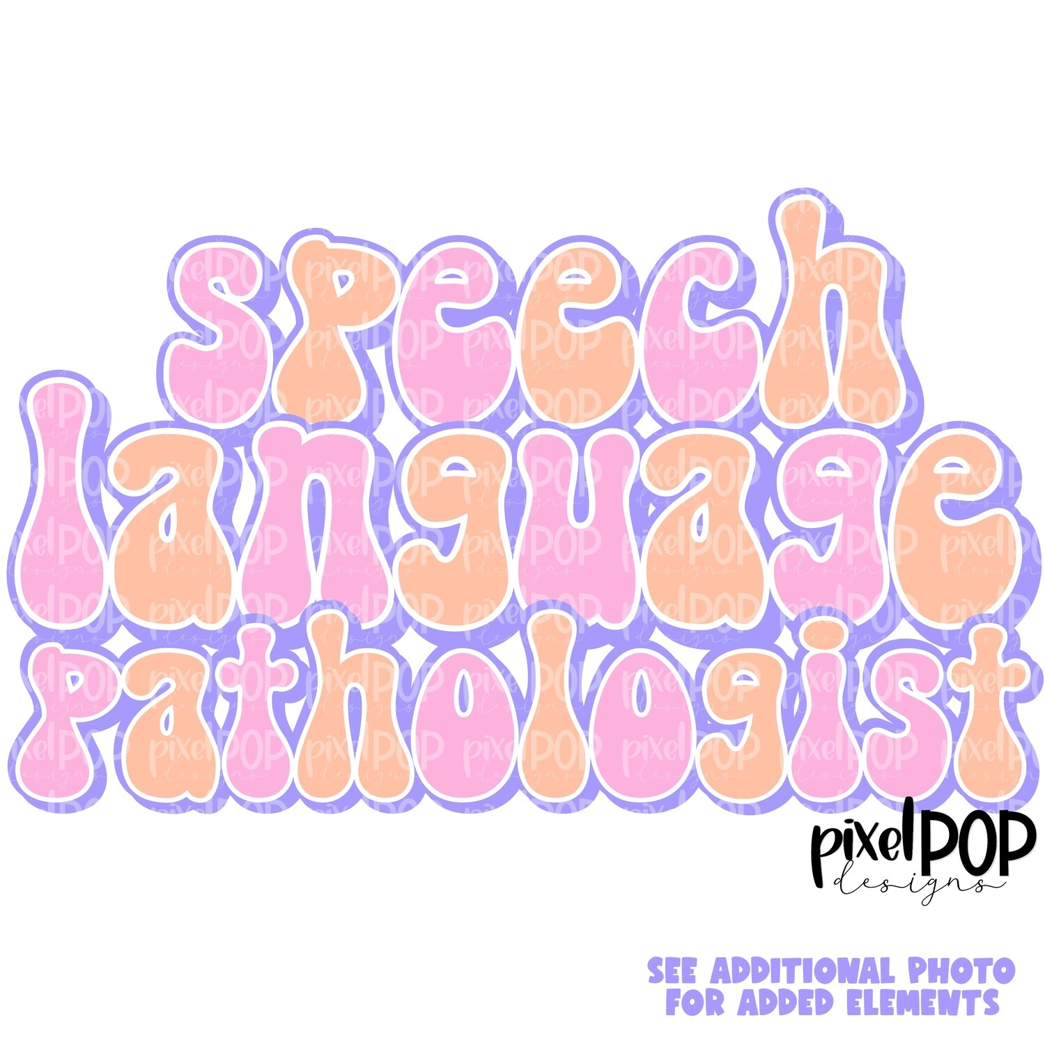 Retro Occupations Speech Language Pathologist PNG Image Sublimation Art | Hand Drawn Art | Digital Design Download | Clipart