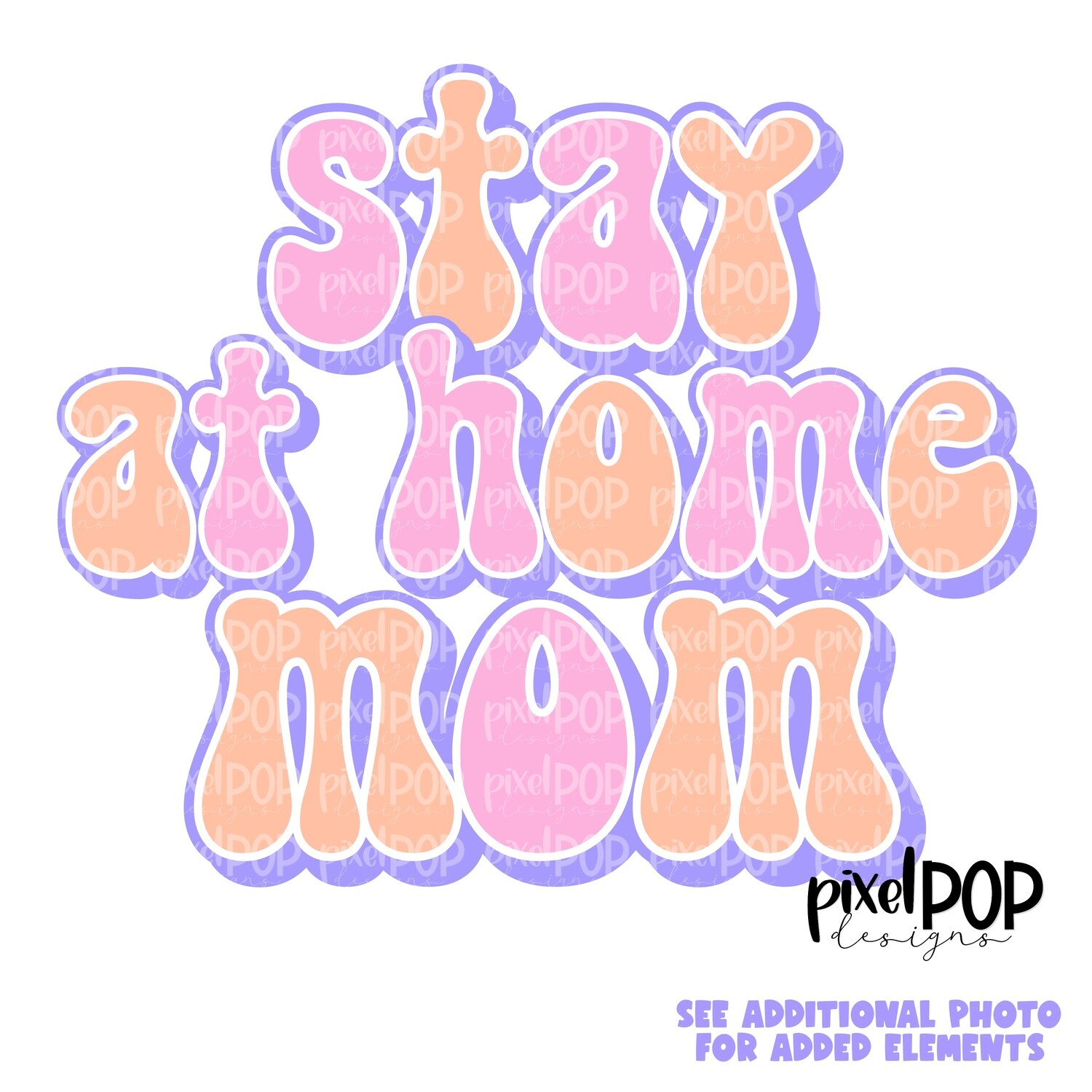 Retro Occupations Stay at Home Mom PNG Image Sublimation Art | Hand Drawn Art | Digital Design Download | Clipart
