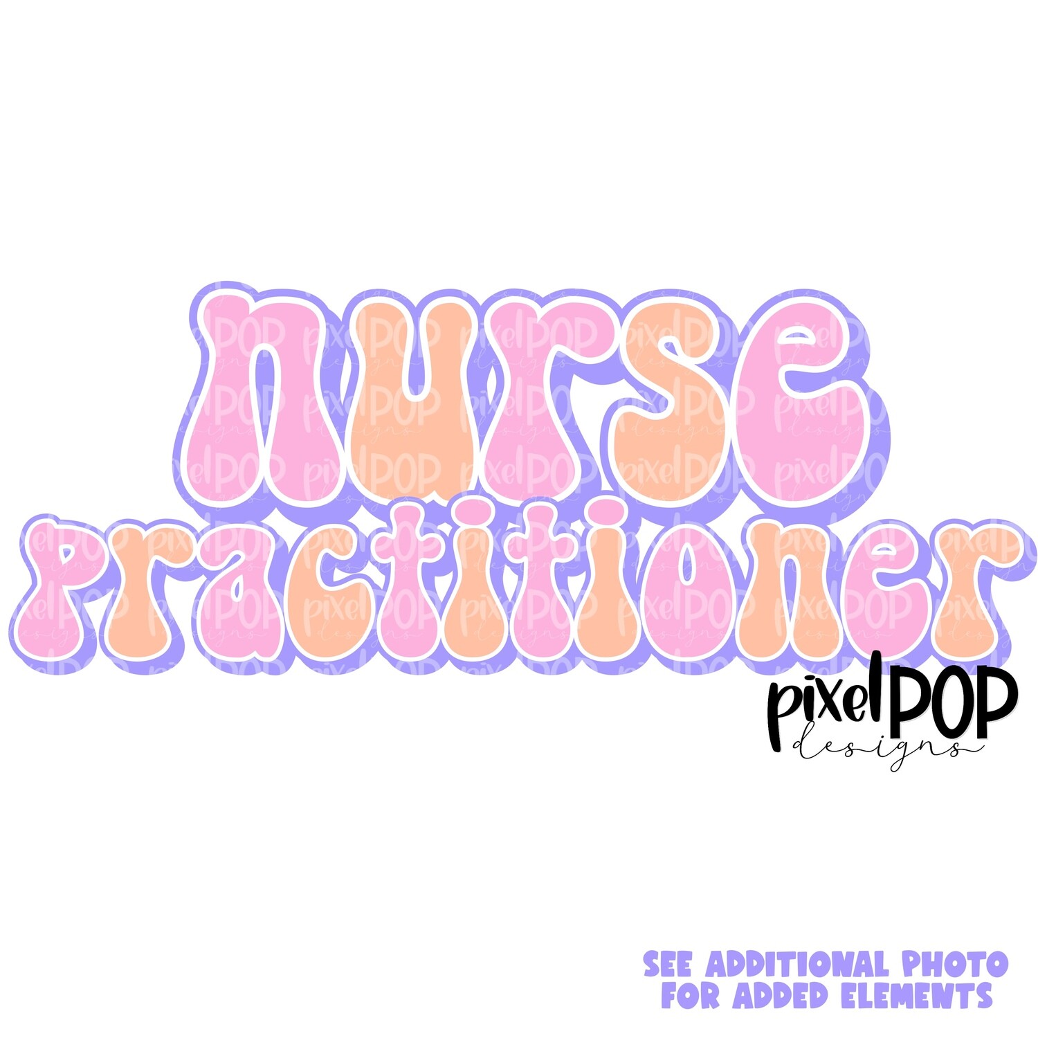 Retro Occupations Nurse Practitioner PNG Image Sublimation Art | Hand Drawn Art | Digital Design Download | Clipart