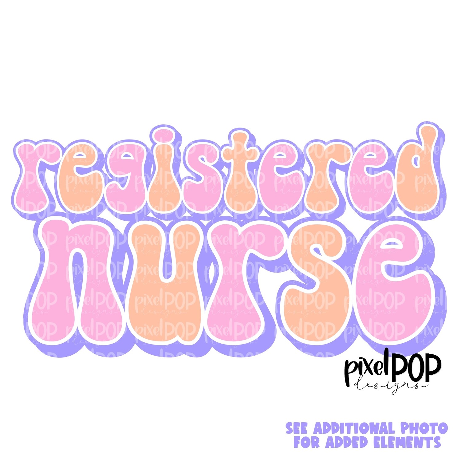 Retro Occupations Registered Nurse PNG Image Sublimation Art | Hand Drawn Art | Digital Design Download | Clipart