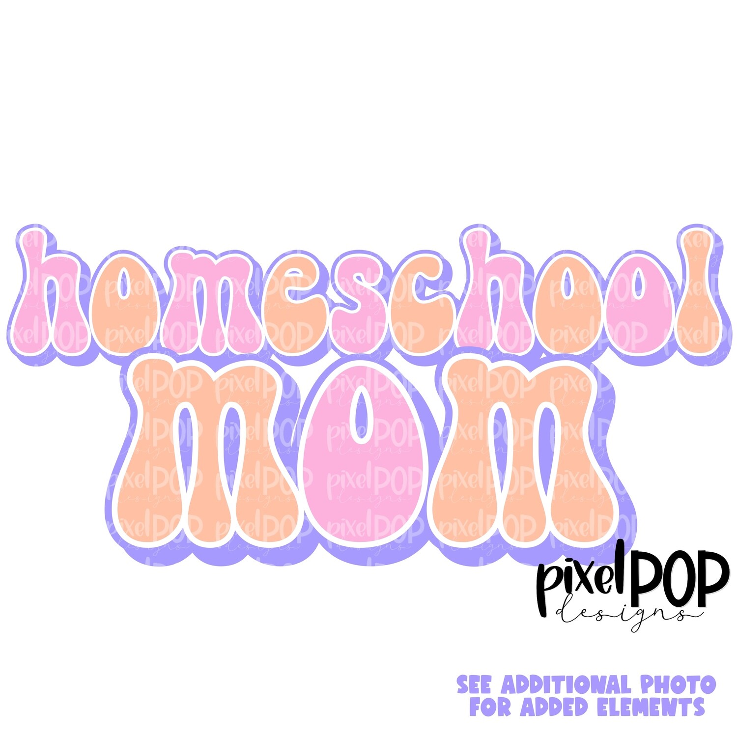 Retro Occupations Homeschool Mom PNG Image Sublimation Art | Hand Drawn Art | Digital Design Download | Clip Art