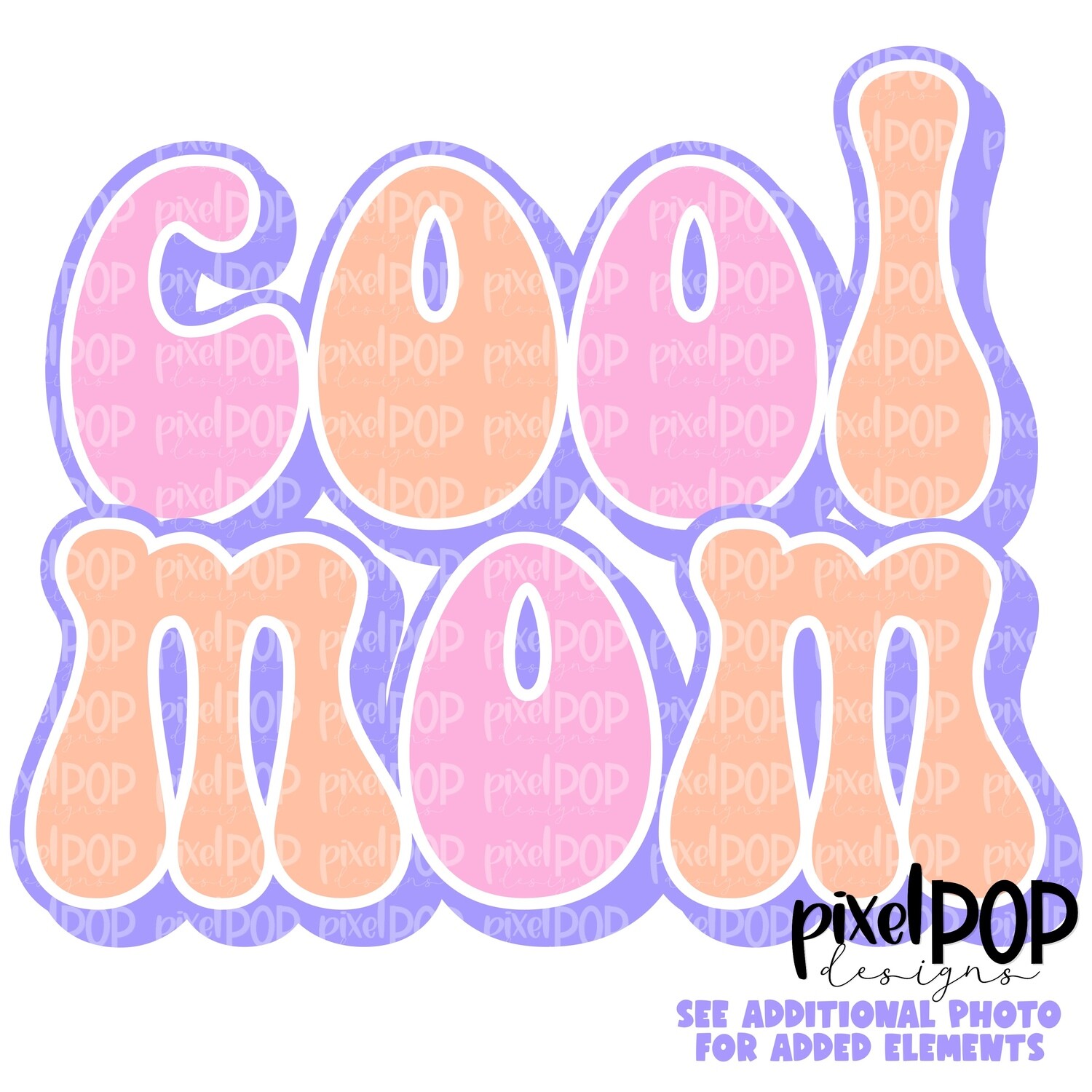 Retro Occupations Cool Mom PNG Image Sublimation Art | Hand Drawn Art | Digital Design Download | Clipart