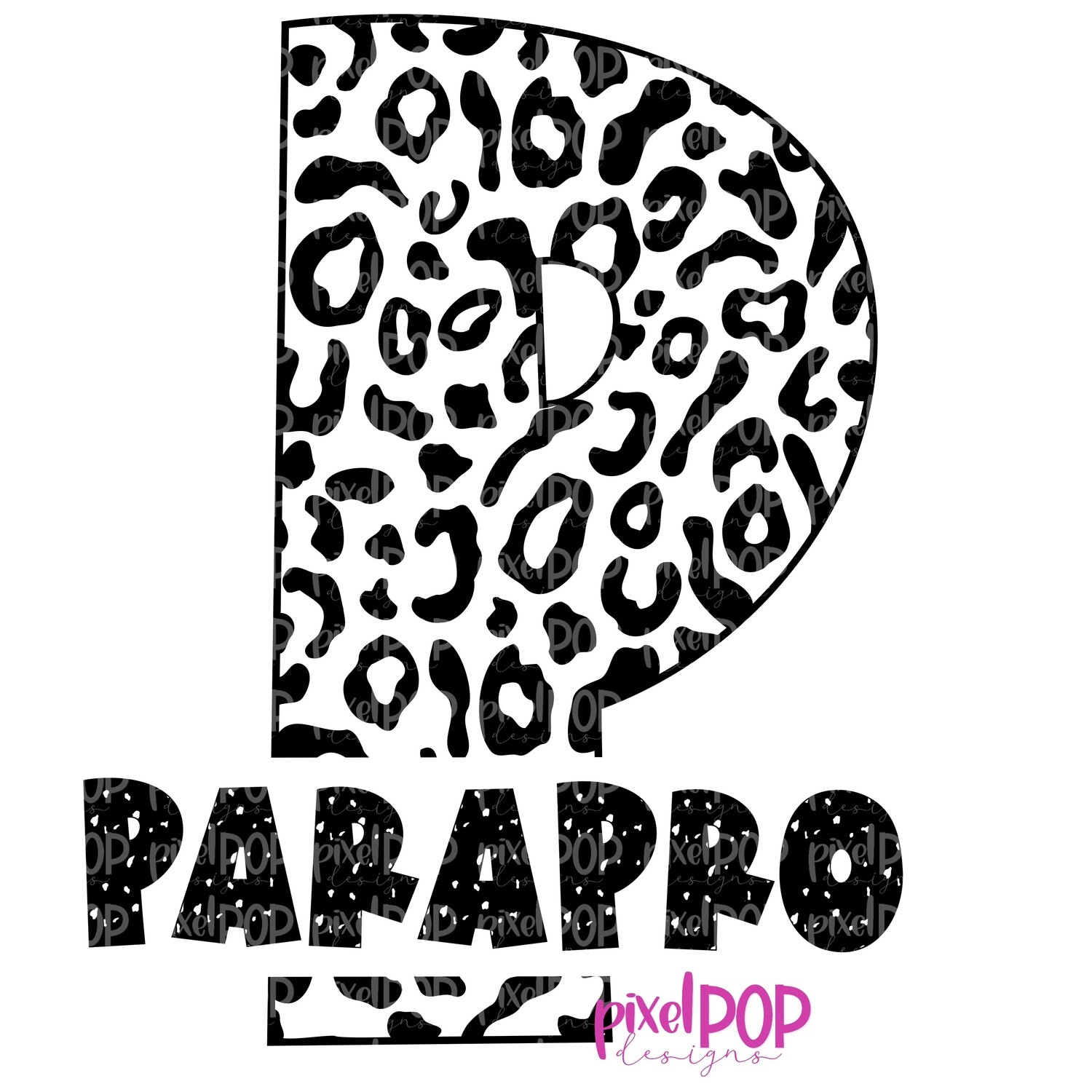 Leopard Print School Occupations Parapro PNG (Single Color) Image Sublimation Art | Hand Drawn Art | Digital Design Download | Clipart