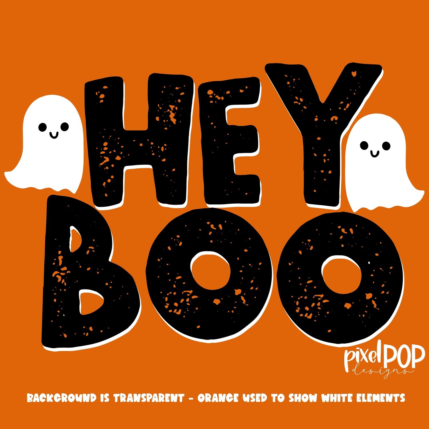 Hey Boo with Ghosts Black and White Halloween PNG | Halloween Design | Ghost Design | Spooky Sublimation PNG | Digital Download | Printable Artwork | Art