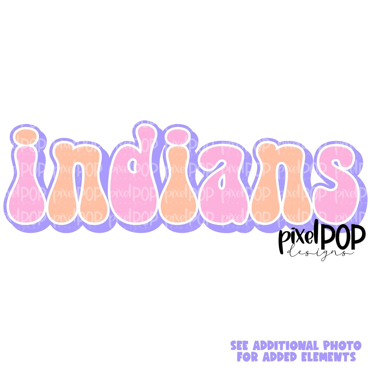Retro Mascot Indians PNG | Team Sublimation Design | Team Spirit Design | Indians Clip Art | Digital Download | Printable Artwork