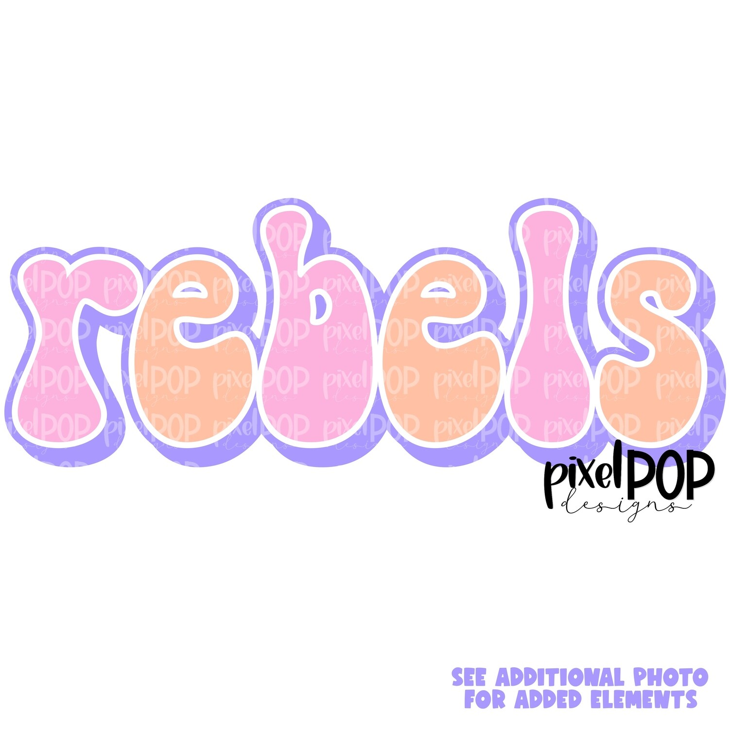 Retro Mascot Rebels PNG | Team Sublimation Design | Team Spirit Design | Rebels Clip Art | Digital Download | Printable Artwork