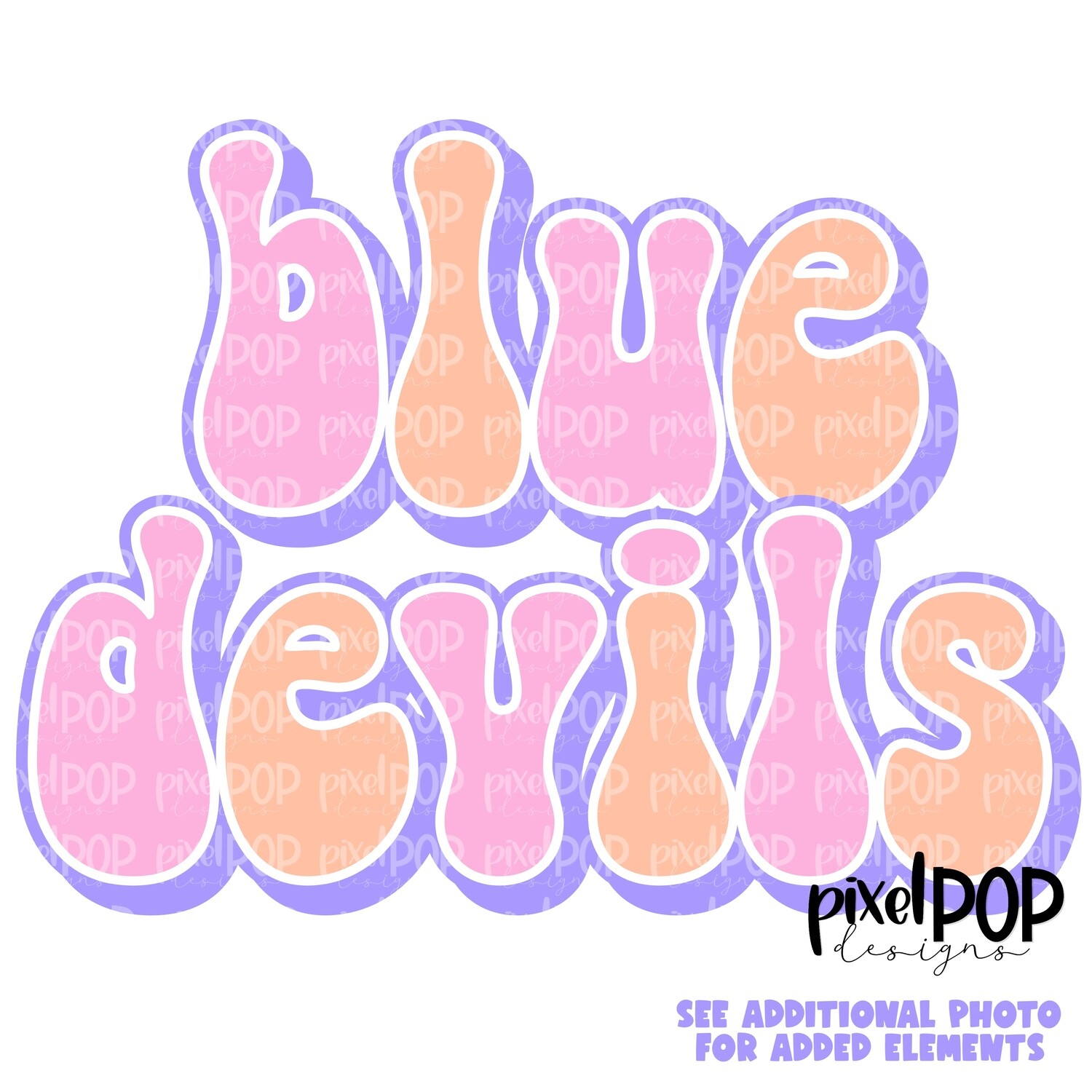 Retro Mascot Blue Devils PNG | Team Sublimation Design | Team Spirit Design | Blue Devils Clip Art | Digital Download | Printable Artwork