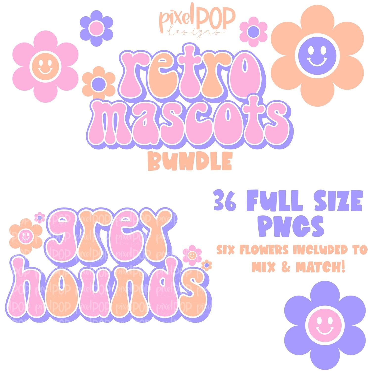 Retro Mascots Bundle - 36 Designs