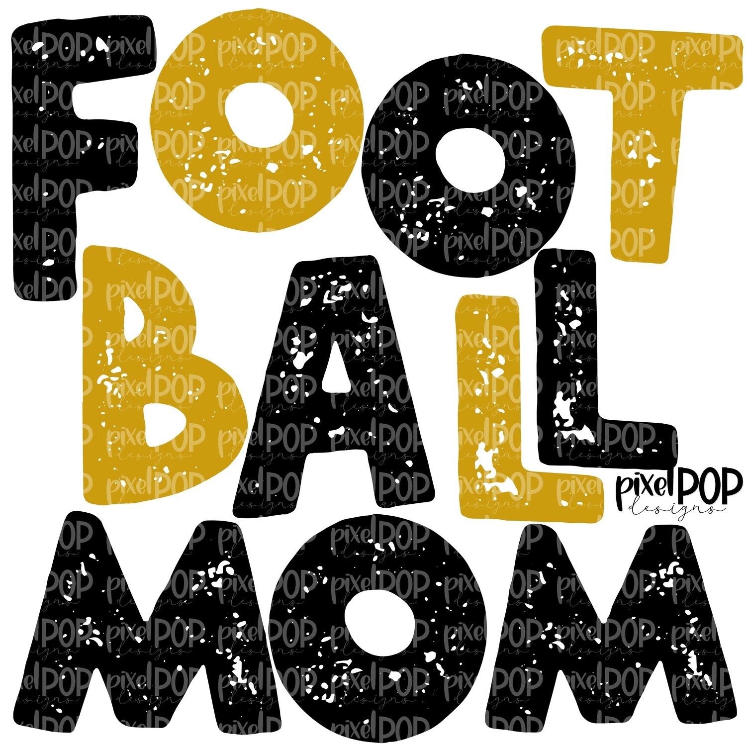 Football Mom Textured Black Gold Design PNG | Football Design | Sublimation Design | Heat Transfer | Digital Print | Printable | Clip Art