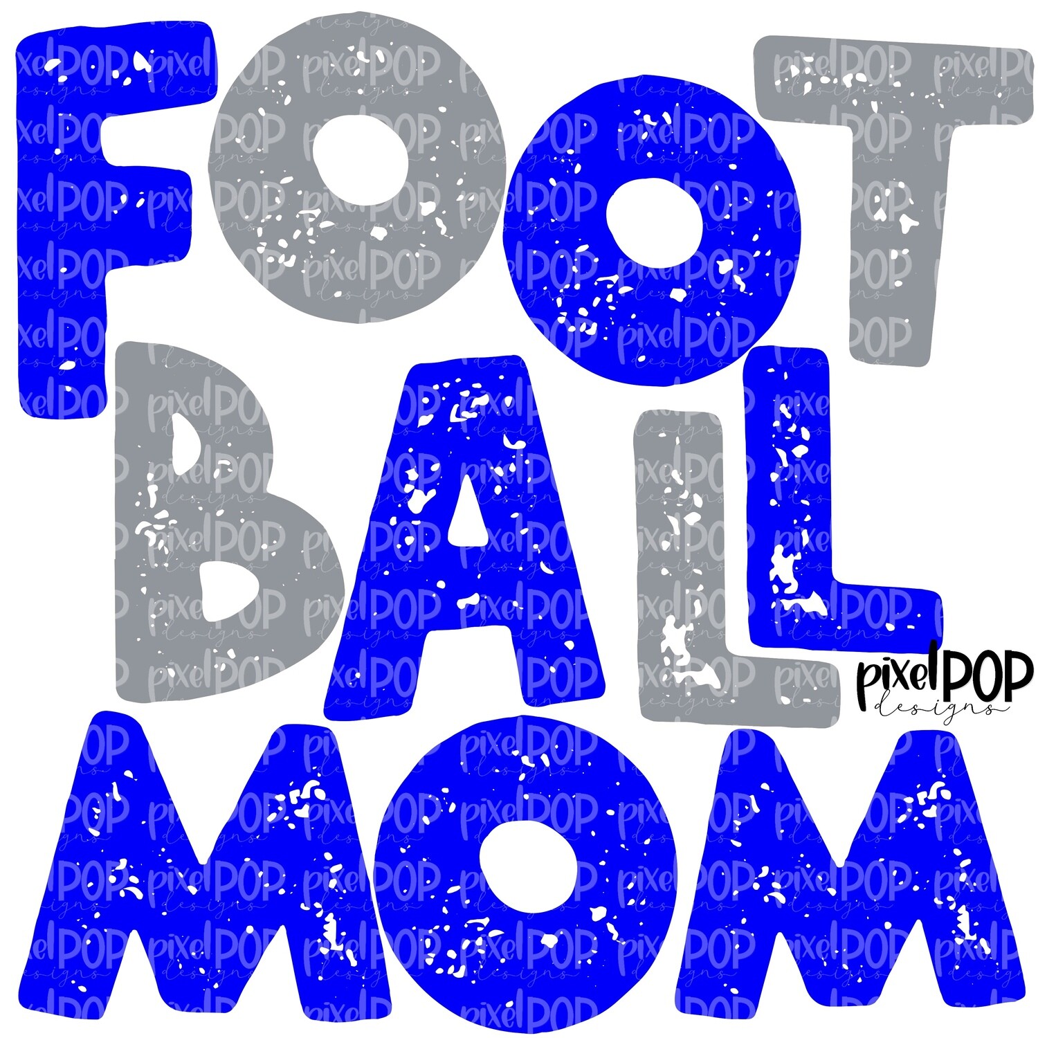 Football Mom Textured Blue Grey Design PNG | Football Design | Sublimation Design | Heat Transfer | Digital Print | Printable | Clip Art