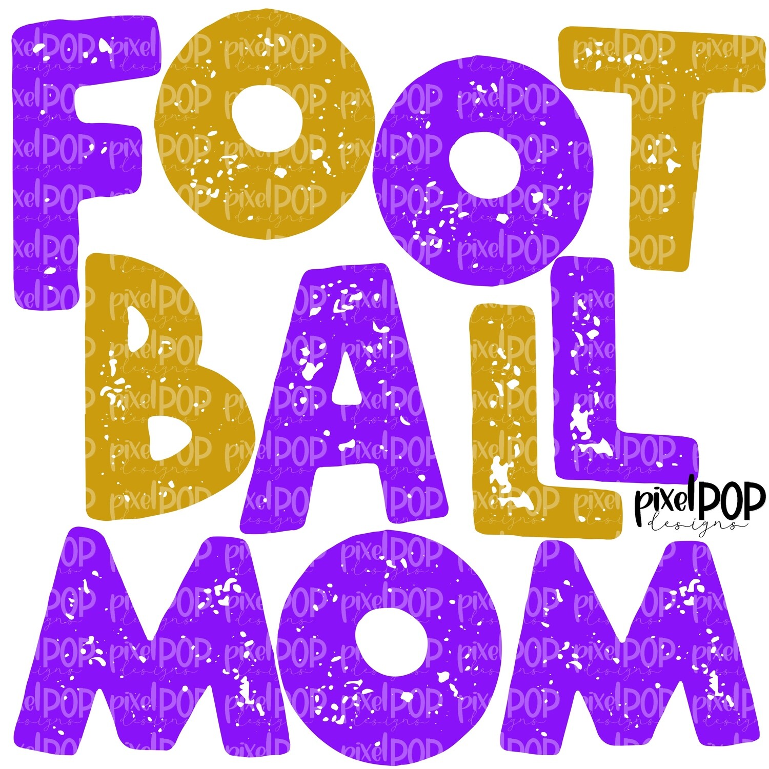 Football Mom Textured Purple Gold Design PNG | Football Design | Sublimation Design | Heat Transfer | Digital Print | Printable | Clip Art