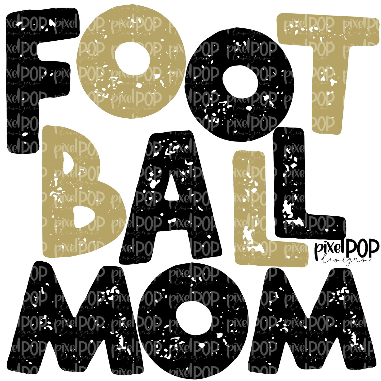 Football Mom Textured Black Vegas Gold Design PNG | Football Design | Sublimation Design | Heat Transfer | Digital Print | Printable | Clip Art