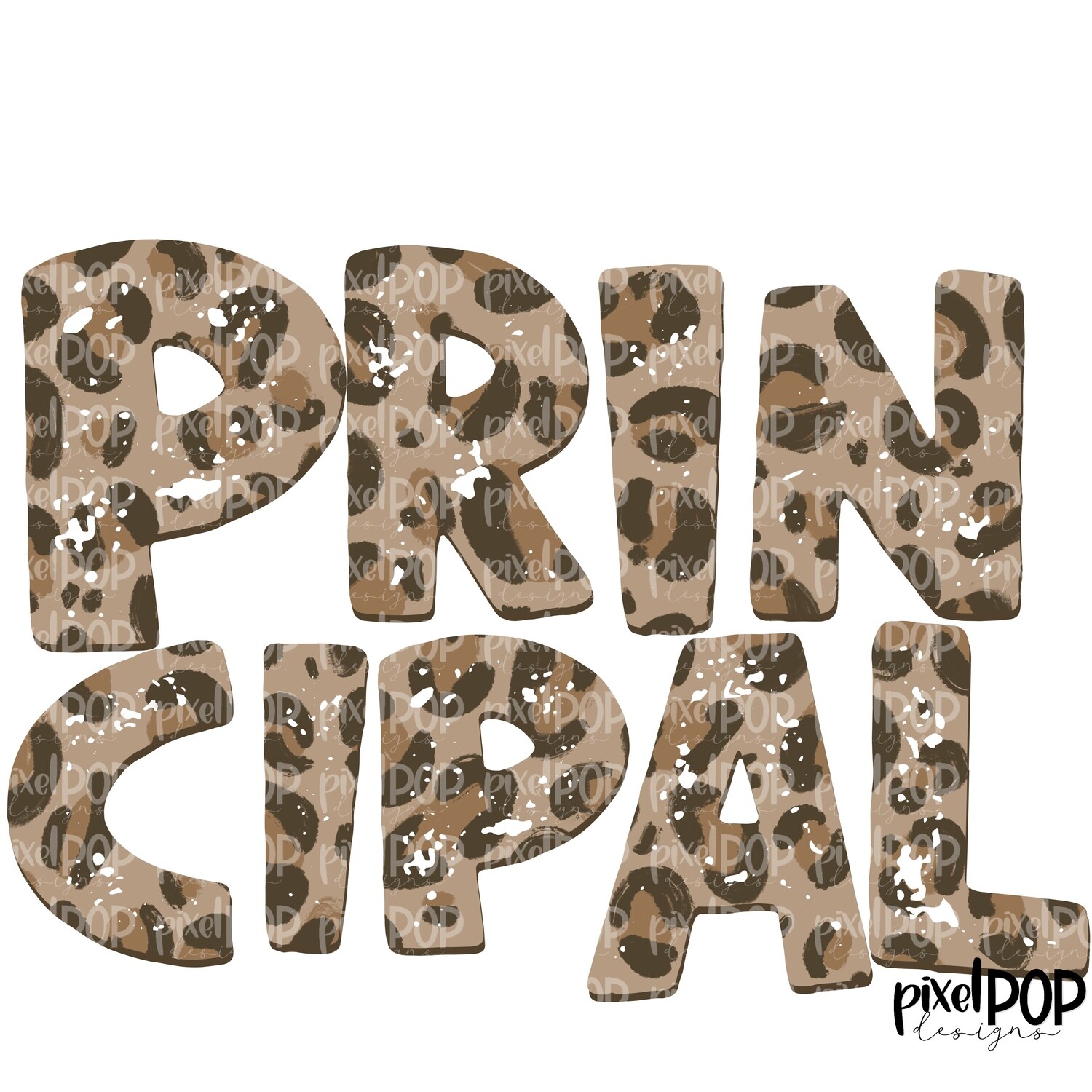 Textured Leopard Principal PNG | Principal | Principal Design | Hand Painted | Digital Download