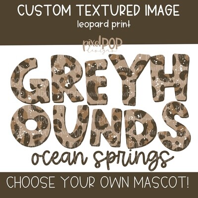 Custom Textured Leopard Print Mascot Design