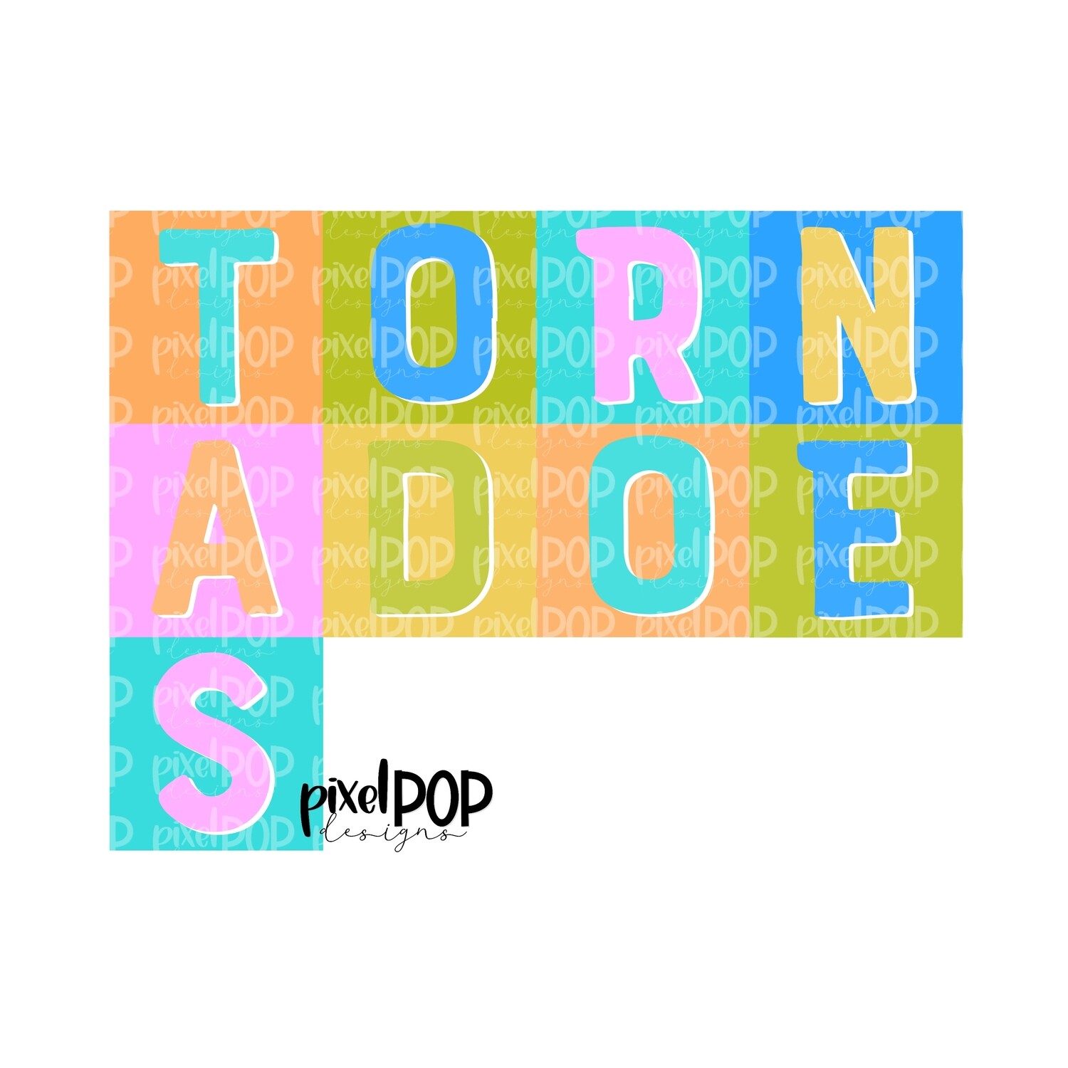 Color Block Mascot Tornadoes PNG | Team Sublimation Design | Team Spirit Design | Tornadoes Clip Art | Digital Download | Printable Artwork