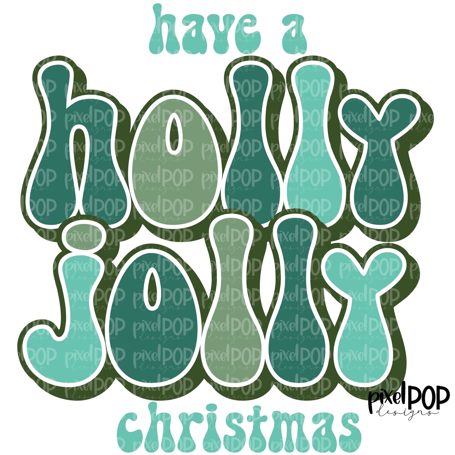 Have a Holly Jolly Christmas Retro PNG | Christmas Design Sublimation | Santa | Santa Art | Christmas | Digital Download | Printable Artwork | Art