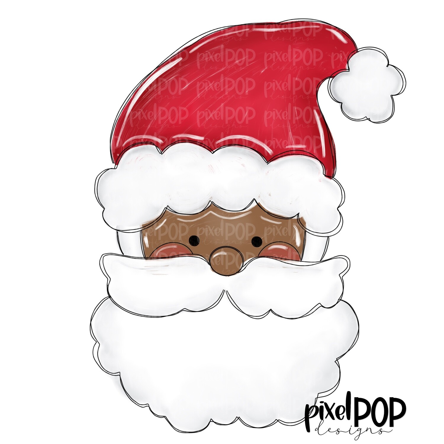 Traditional Santa Claus Dark PNG | Christmas Art | Santa | Santa Clip Art | Santa Claus | Christmas | Digital Download | Printable Artwork | Art