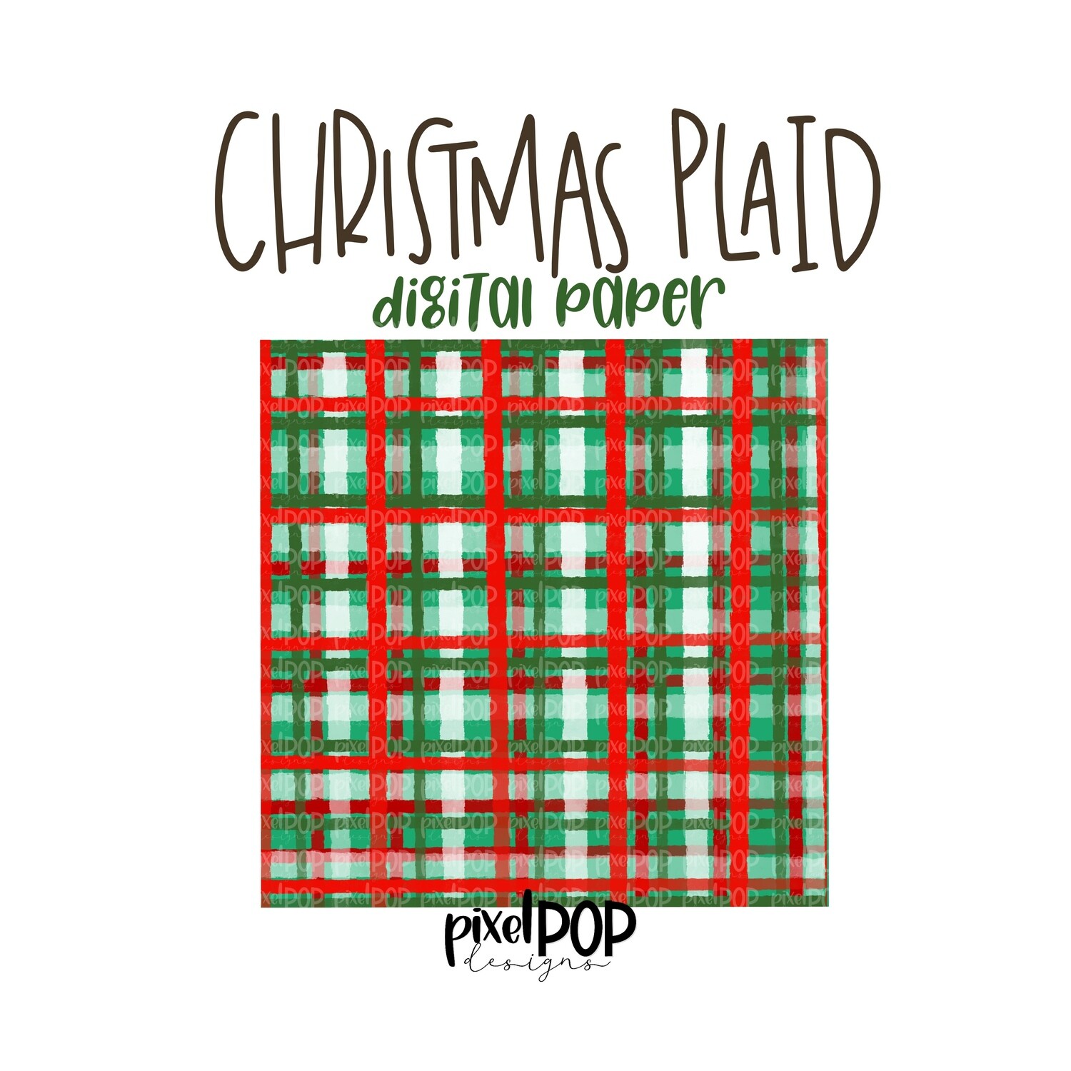 Christmas Plaid Digital Paper PNG | Christmas Paper | Sublimation PNG | Digital Download | Digital Scrapbooking Paper