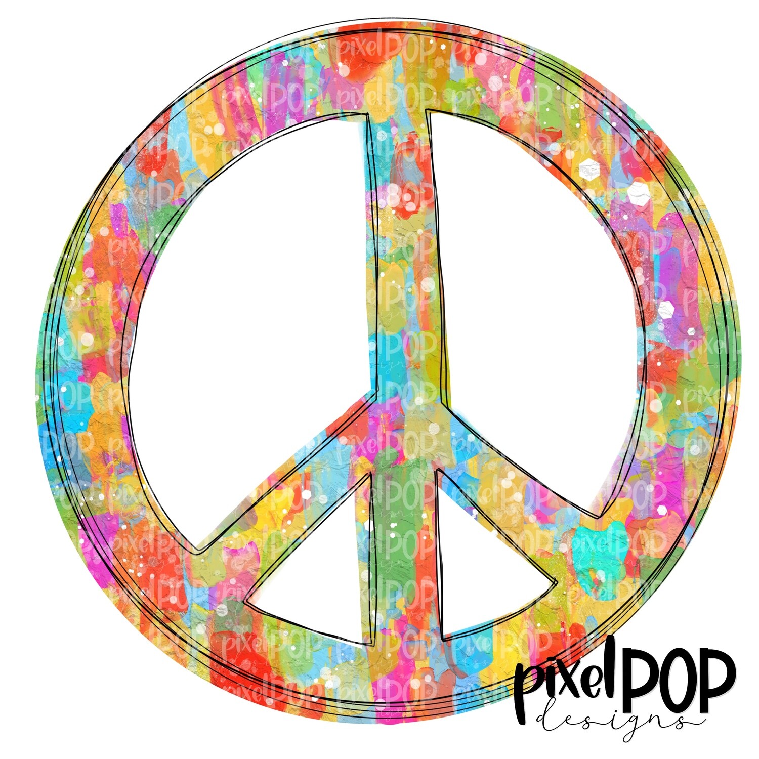 Peace Sign Colorful PNG | Peace Art PNG | Sublimation PNG | Digital Download | Printable Art | Clip Art
