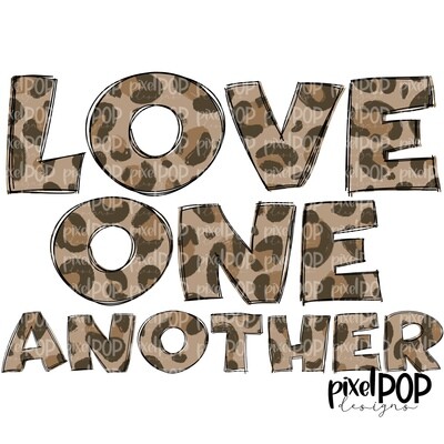 Love One Another Leopard PNG | Religious Art PNG | Sublimation PNG | Digital Download | Printable Art | Clip Art