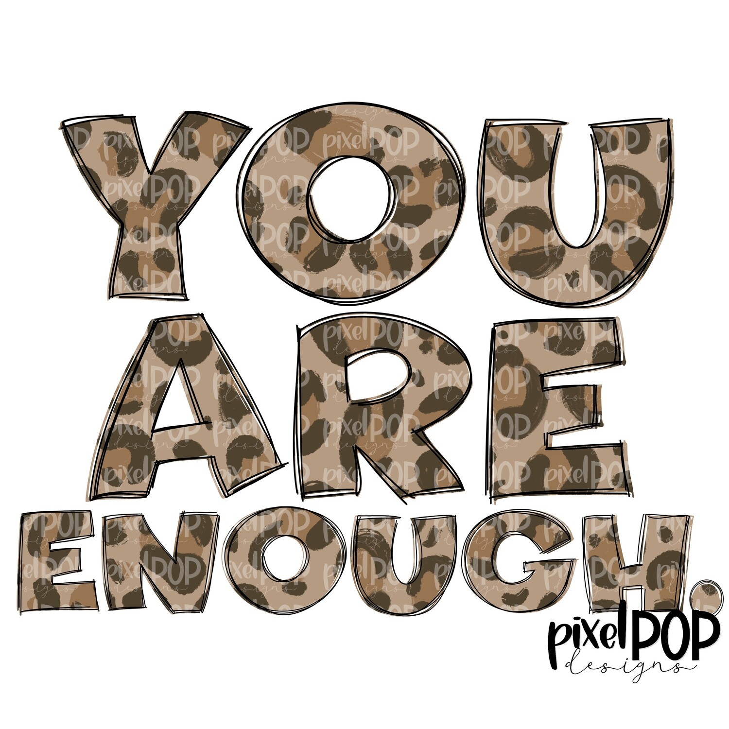 You Are Enough PNG | Inspirational Art PNG | Sublimation PNG | Digital Download | Printable Art | Clip Art
