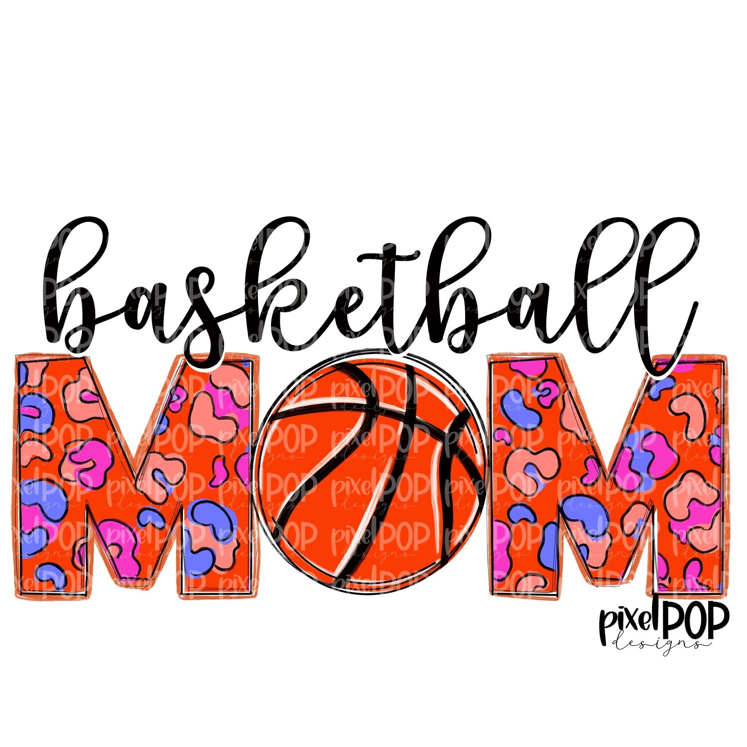 Basketball Mom Leopard  PNG Design | Basketball | Sublimation Design | Heat Transfer | Digital Download | Printable Artwork