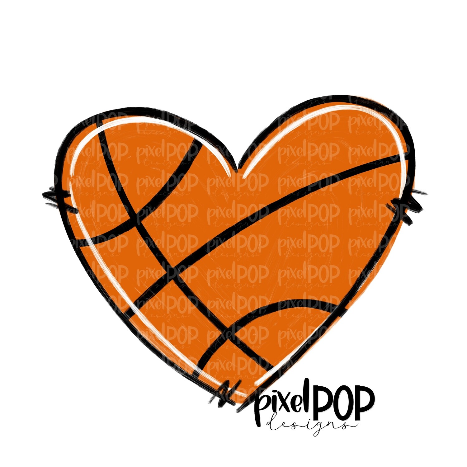 Basketball Heart PNG Design | Basketball | Sublimation Design | Heat Transfer | Digital Download | Printable Artwork