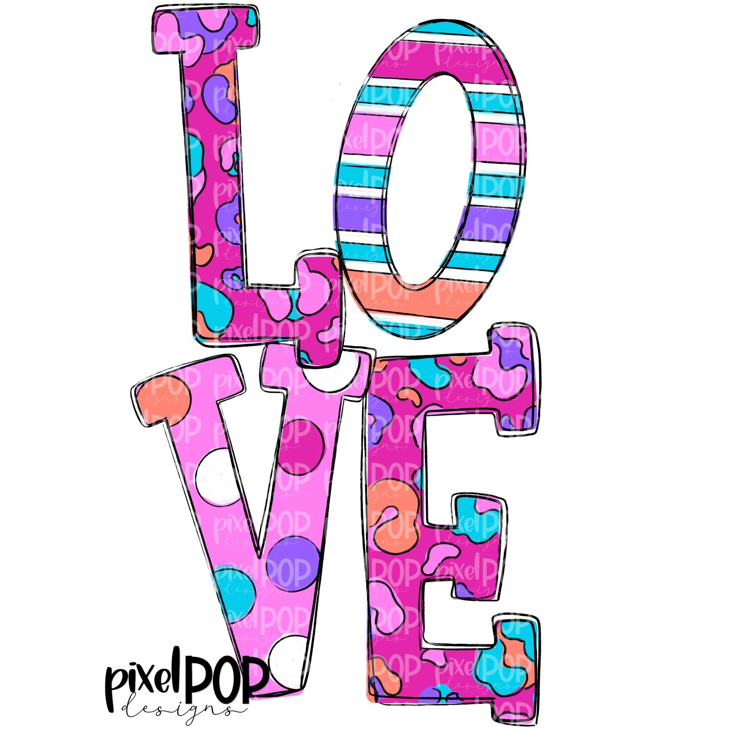 Love Pink Leopard Design PNG | Valentine Art PNG | Sublimation PNG | Digital Download | Printable Art | Clip Art