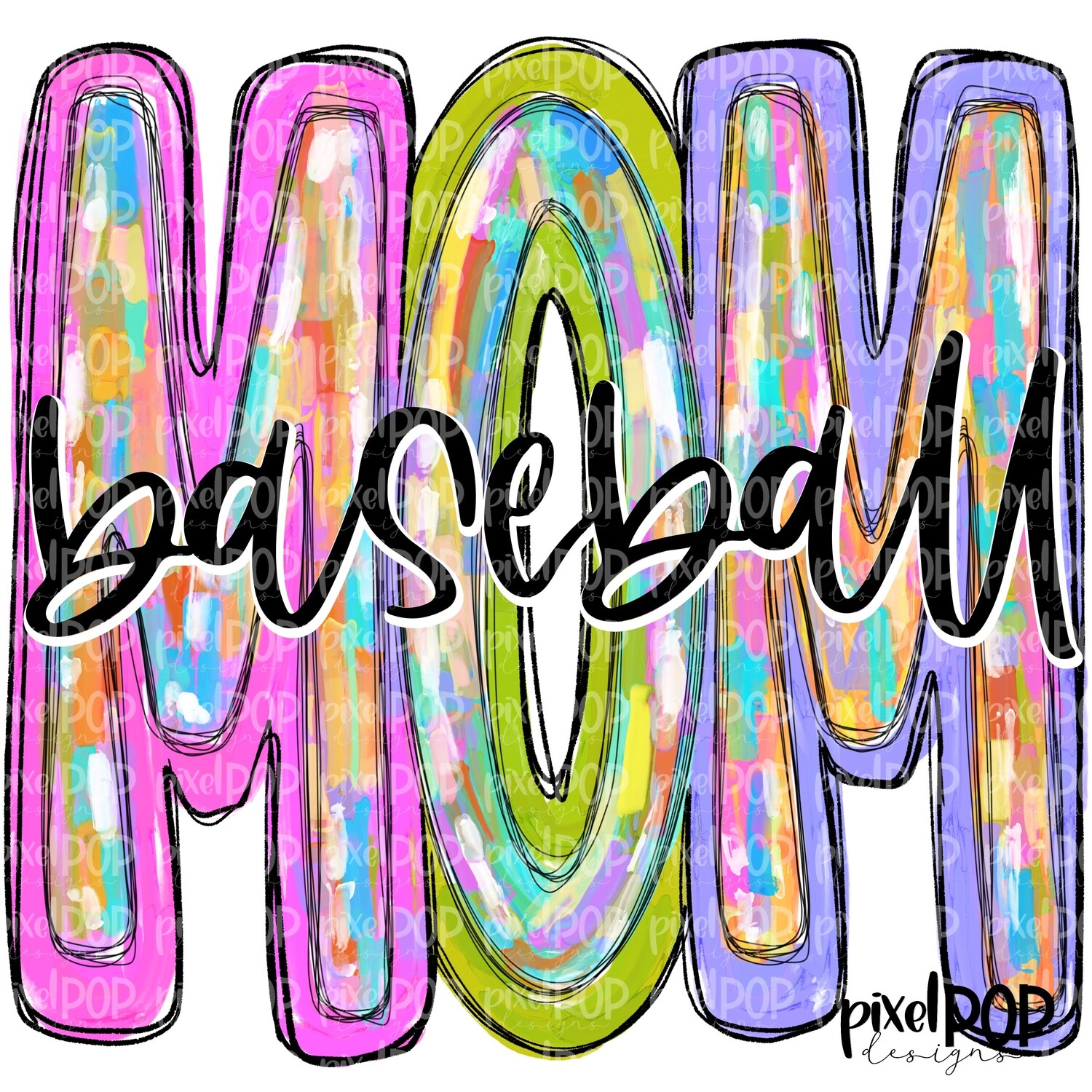 Baseball Mom Messy Paint PNG | Baseball Digital Design | Baseball | Baseball Mom | Sublimation | Digital Download | Printable Artwork
