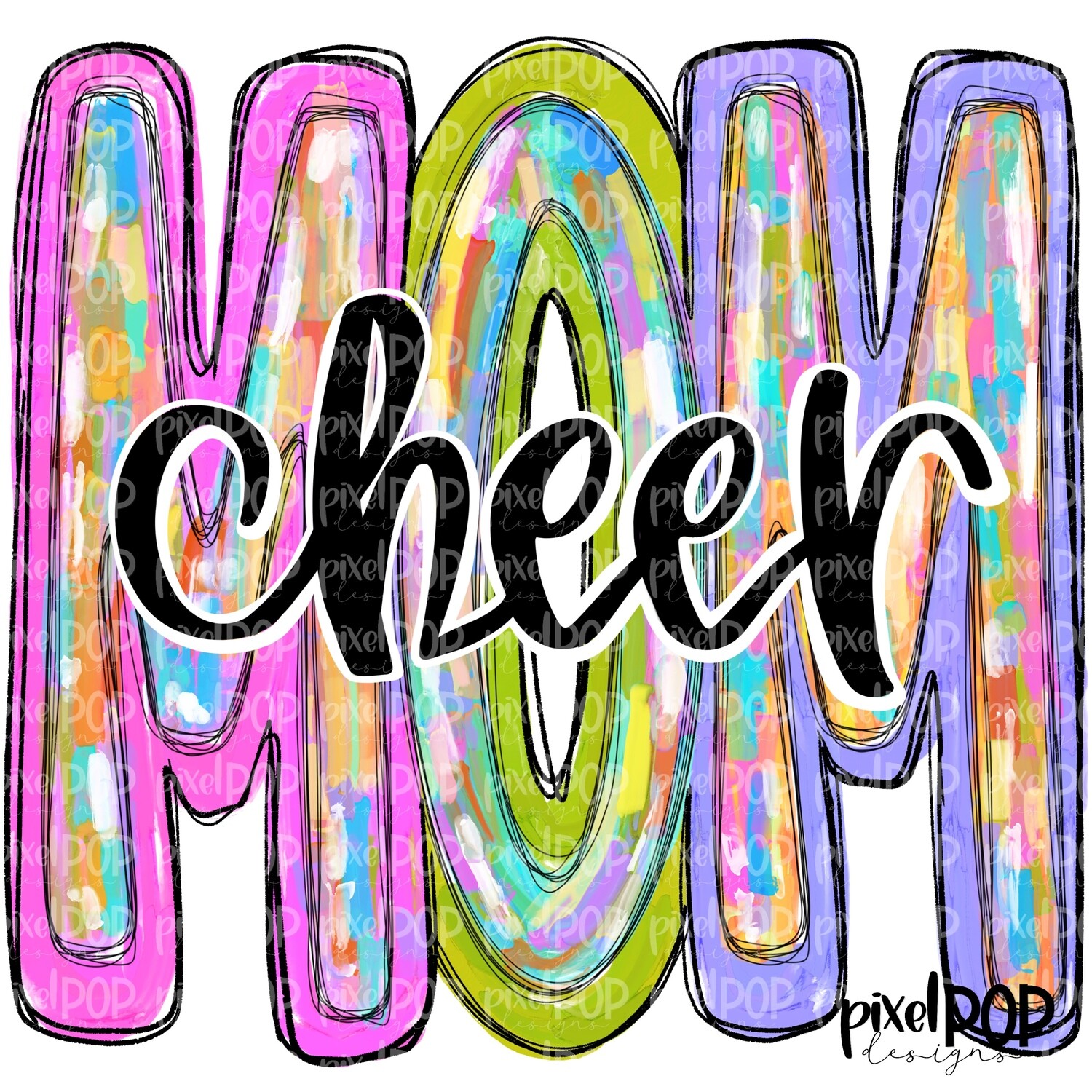 Cheer Mom Messy Paint PNG | Cheer Digital Design | Cheer | Cheer Mom | Sublimation | Digital Download | Printable Artwork