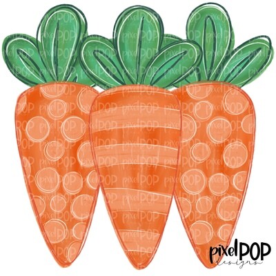 Carrot Trio Dots and Stripe PNG | Easter Carrot  Art | Easter Sublimation | Sublimation Art | Heat Transfer PNG | Digital Download | Printable Art