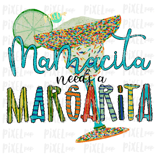 Mamacita Needs a Margarita Cinco de Mayo Sublimation Design PNG | Hand Drawn PNG | Sublimation | Digital Download | Printable Art | Clip Art