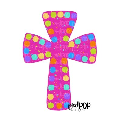 Simple Cross Pink Multi PNG | Cross | Religious Cross Design | Religious Sublimation | Pray | Hand Painted Digital Art | Digital Design