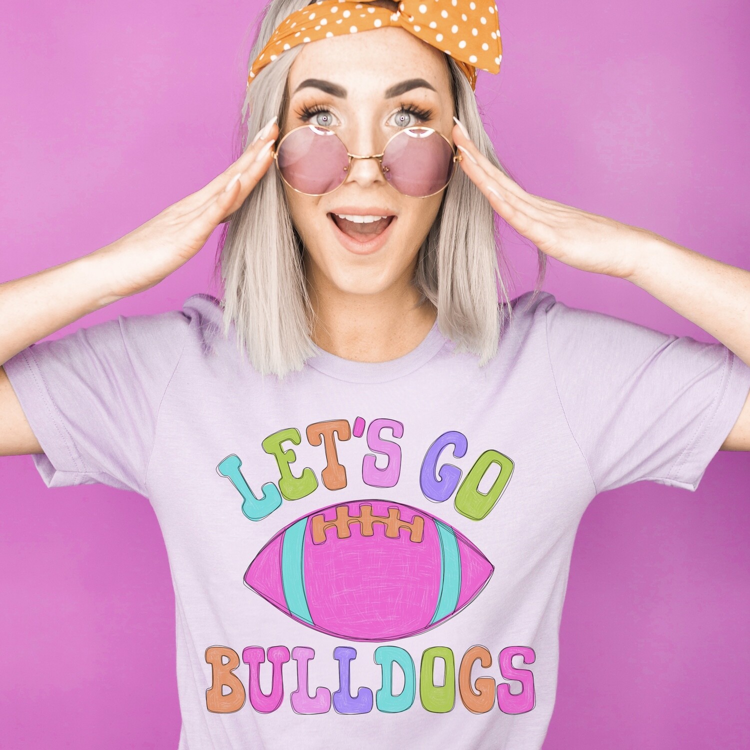 Let&#39;s Go Mascot/Football Custom Design - BRIGHT