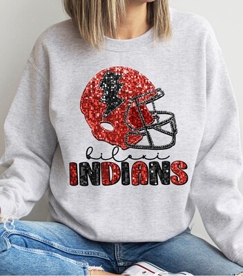 Faux Sequin Football Mascot Design with Custom Colors
